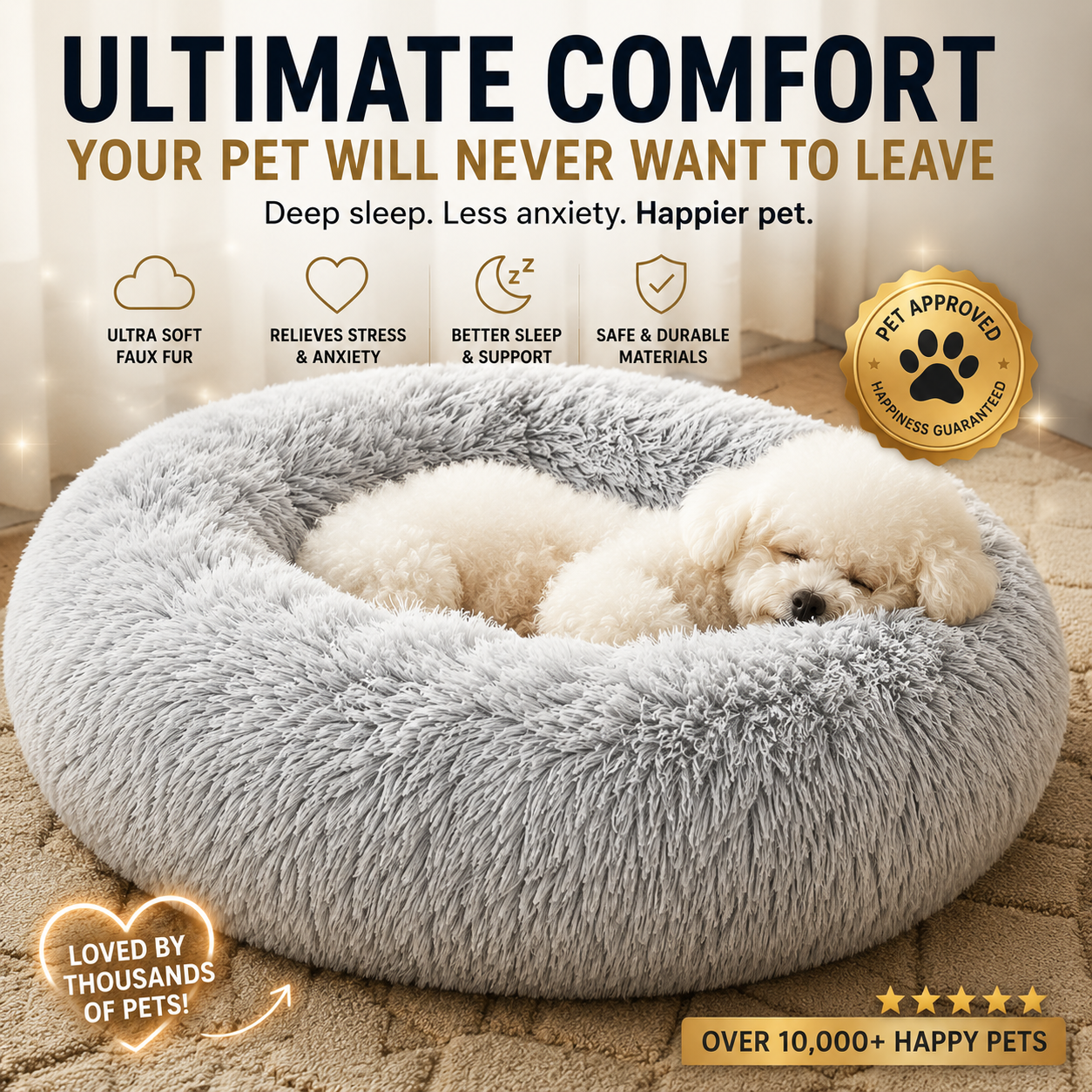 Calming The Softest Dog Bed Ever Created