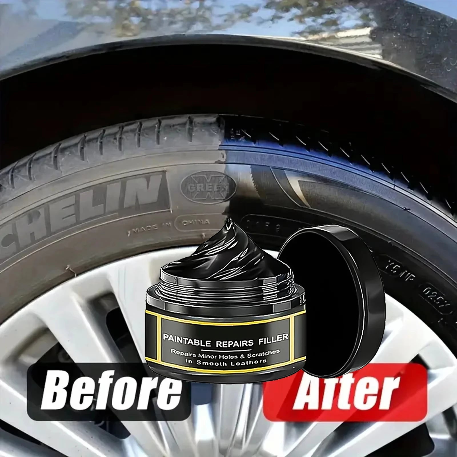 B1267 Car Interior Plastic Leather Scratch Repair Paste Anti-Aging Paste Automotive Tires Seats Steering Wheel Polishing Wax